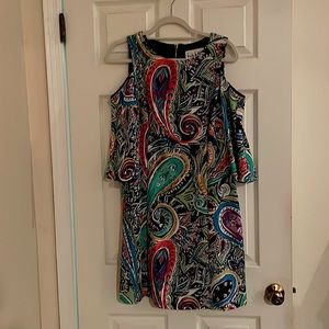 Nicole Miller dress size 10 shoulder cut outs